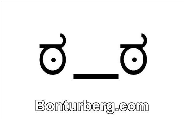ಠ_ಠ Look of Disapproval meme image: text emoji.